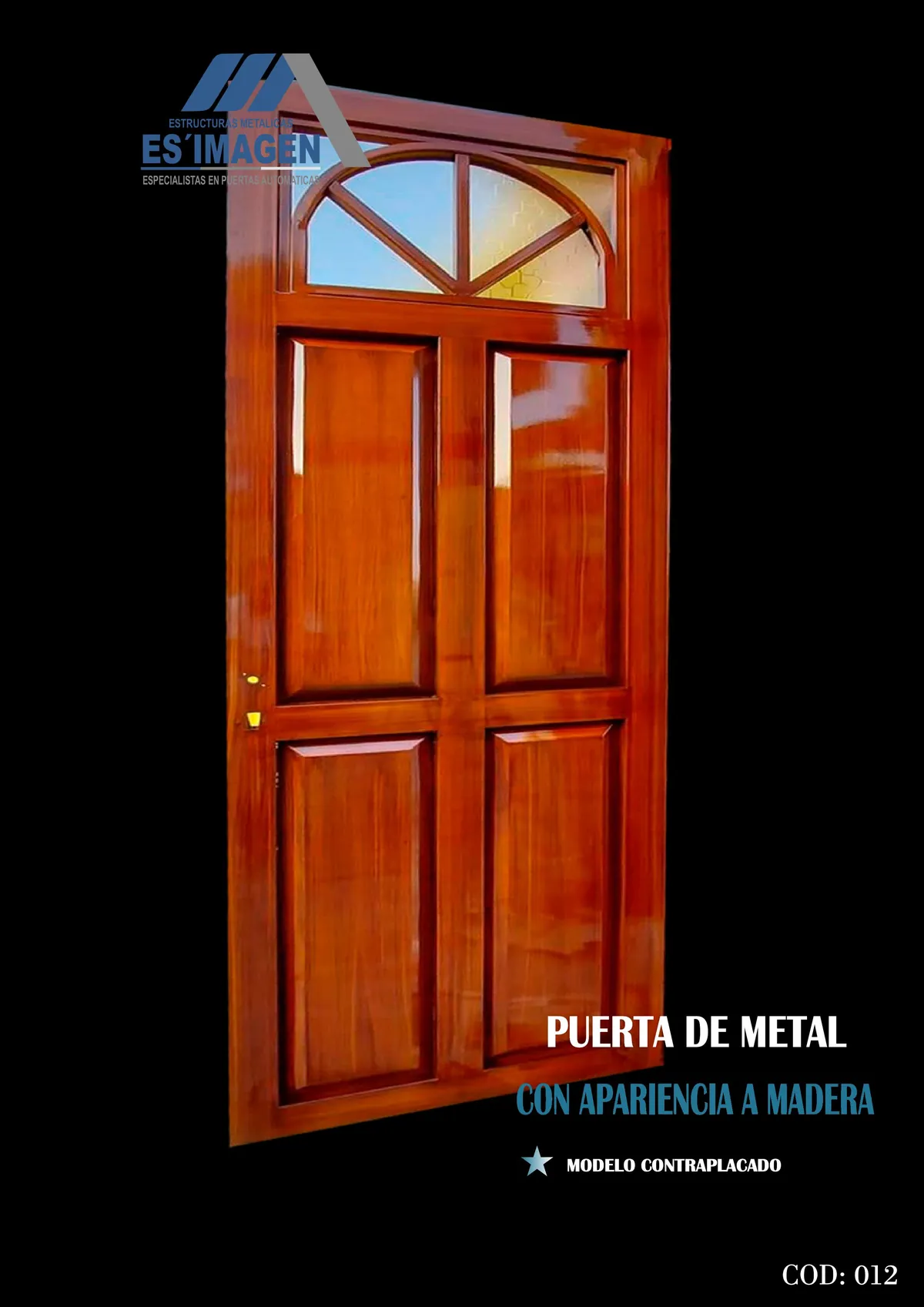 Foto real de la puerta de metal COD012